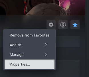 Steam properties navigation